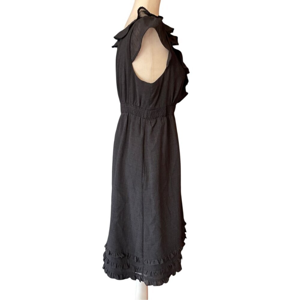VTG Anthropologie Maeve Twee Mod Gray Dress SZ 10 Wool 2000's Indie Dress - Picture 4 of 10